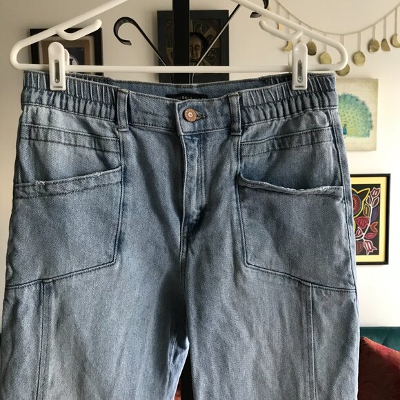 SINCERELY JULES size 9 / 29 Light Wash Stretch Denim High Waist Straight Jeans - Picture 2 of 4